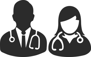 Medical icon, doctors icon black vector