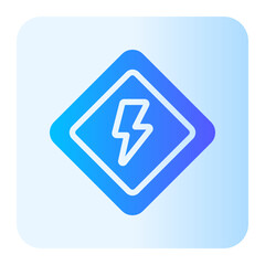 warning sign gradient icon