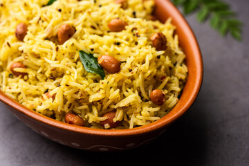 Peanut rice is one of the popular South Indian variety rice recipe