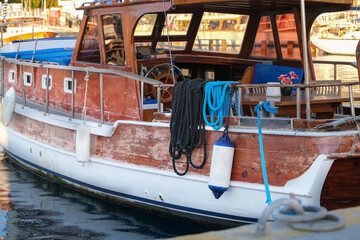 Fototapeta na wymiar Old boat on the dock