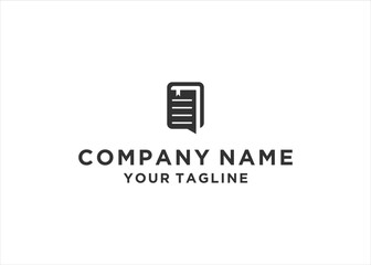 Creative Letter P Book Design Vector illustration template