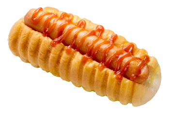 Hot Dog isolated on white, Fresh Hot Dog Isolated on White background PNG File.