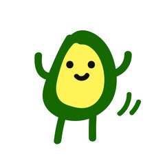 Avocado cute character