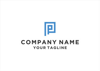  letter p design modern inspiration template