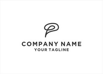  letter p design modern inspiration template