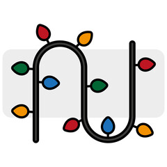 garland colored leaves. Autumn leaf border. Birthday party concept print. Vector illustration. Stock image.