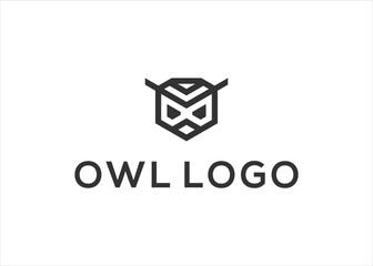 Owl logo design vector illustration template