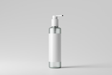 frosted glass cosmetic bottle