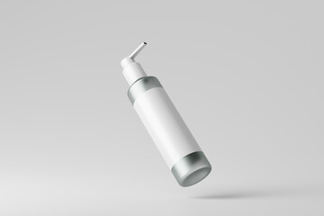 frosted glass cosmetic bottle