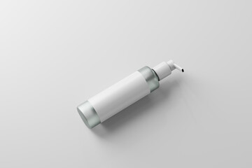 frosted glass cosmetic bottle