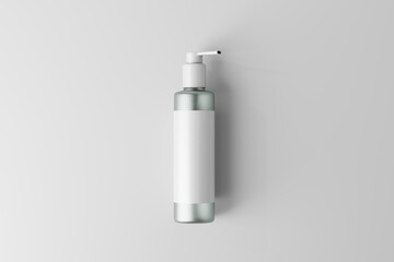 frosted glass cosmetic bottle
