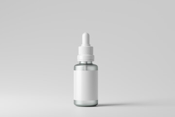 frosted glass cosmetic bottle