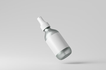 frosted glass cosmetic bottle