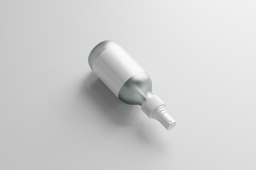 frosted glass cosmetic bottle