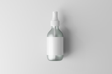 frosted glass cosmetic bottle