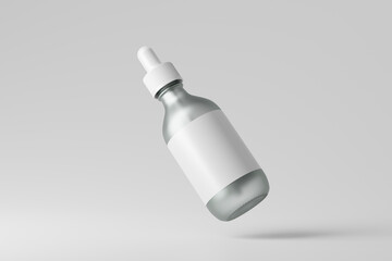 frosted glass cosmetic bottle