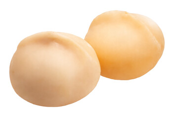 Macadamia nut on white background, Roasted Macadamia nut on White Background PNG file.