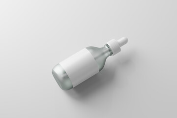 frosted glass cosmetic bottle