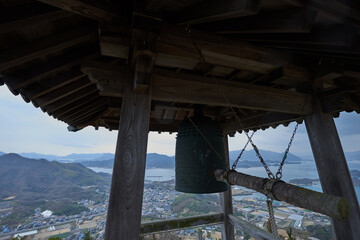広島の因島の白滝山の山頂の風景