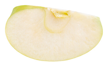 Japanese Green Orin honey core Apple on white, Fresh Yellow and Green Apple on White background PNG File.