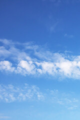 Cumulus clouds in a bright blue sky