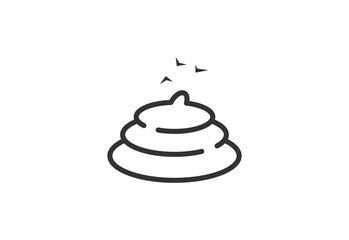 Pet poo line icon. linear style sign for mobile concept and web design. Stinky Poo outline vector icon. Symbol, logo illustration. Vector graphics.
