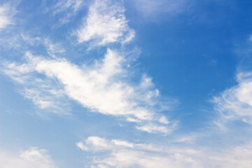 Blank sky surface with  clouds
