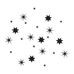 Star icon. Twinkling stars. Sparkles, shining burst. vector illustration