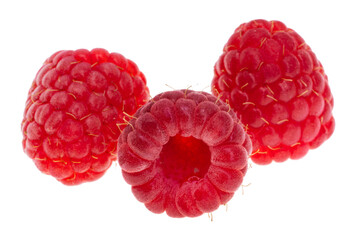 raspberries isolated