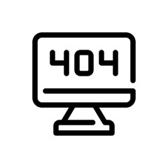 404 line icon