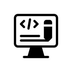 coding glyph icon