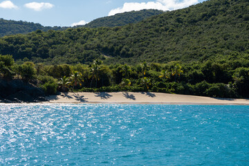 Plage dans les iles vierges britanniques,  caraïbes