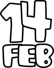 Valentine Day Calendar Illustration