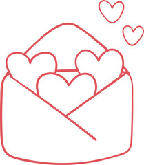 Valentine Envelope With Heart 