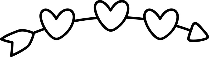 Valentine Heart Arrow Curve