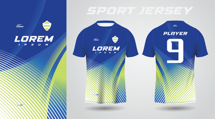 blue green t-shirt sport jersey design