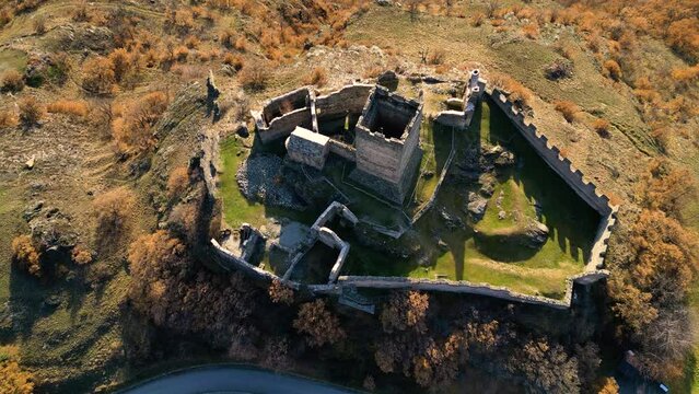 Roll view of the Cly castle Aosta Valley