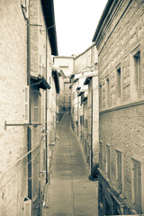 Renaissance street in Urbino -Marche- Italy 