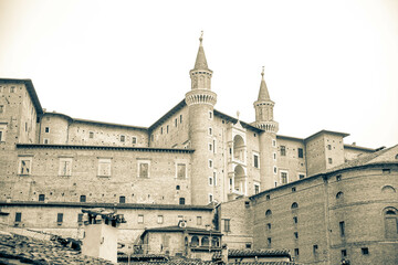 Fototapeta na wymiar Renaissance ducal palace Urbino -Marche- Italy - UNESCO World Heritage Site