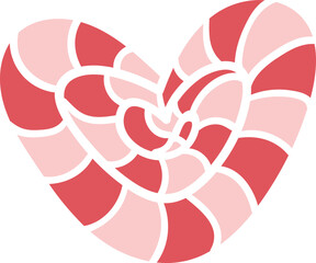 Valentine Heart Lollipop Isolated