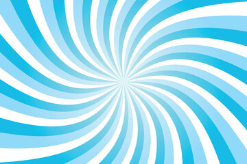 Blue Twirl Sunburst Pattern Abstract Background. Ray. Radial. Vector Illustration