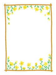 frame with yellow flowers