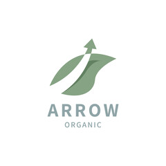 Up arrow logo abstract design style. Corporate identity design element, Tech.