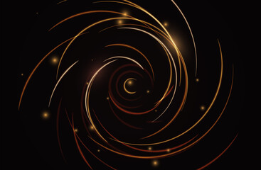 Glittering effect lights swirl