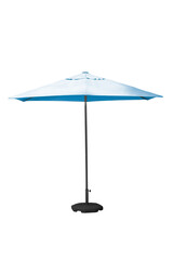 Cyan parasol umbrella with stand