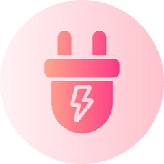 power plug gradient icon