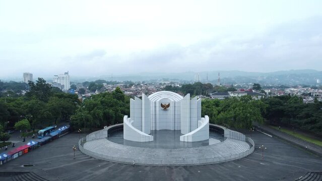 Aerial View of the West Java People's Struggle Monument (Monju Monument)