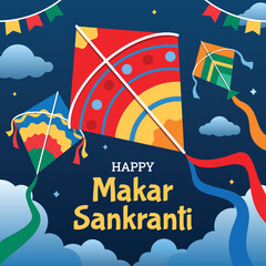 Kite Festival For Celebrating Makar Sankranti