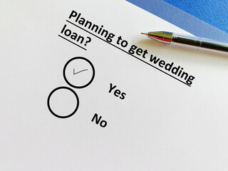 Questionnaire about plan