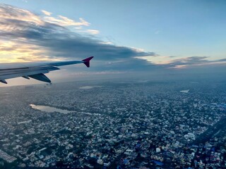 Fototapeta premium view from airplane